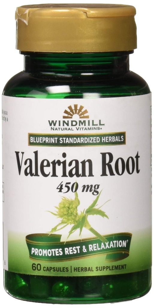 Valeriaanwortel 450mg Extract 60 Caps by Windmill