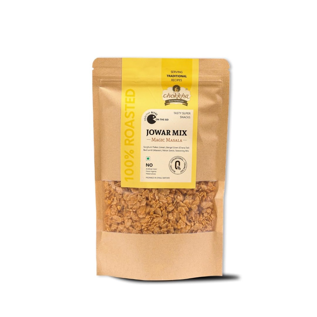 Chokkha Jowar Mix Magic Masala, 100% Roasted, Gluten-Free, No Artificial Colour, 150gm