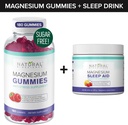 Suikervrije Magnesium Gummies (180 Gummies) en Magnesium Night Time Powder met Magnesium Citrate, Melatonine, L-Theanine en GABA - Vegan, Gelatine-Free, Gluten-Free, Non-GMO