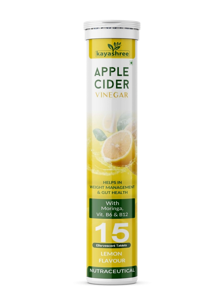 Apple Cider Vinegar Effervescent Tablets | 15 Tablets | Lemon Flavour (1)