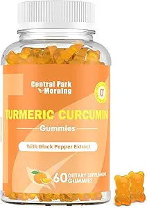 Kurkuma Curcumin Gummies, Extra sterkte gezamenlijke ondersteuning Gummies met Kurkuma Curcumin, Vegan Non-GMO, Dieetsupplement, 60 Tellen