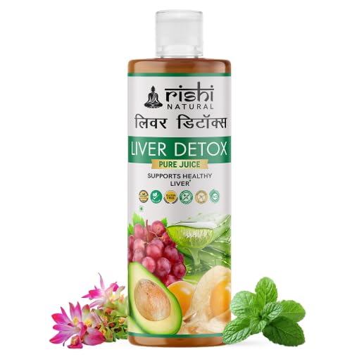 Rishi Natural Liver Detox Juice for Liver Cleanse – Supports Healthy Liver | Helps with Fatty Liver | All Natural with only Plant Ingredients | Boost Metabolism Naturally | - 500 ml Juice