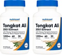 Nutricost Tongkat Ali 1000mg, 60 capsules (2 flessen) - 30 porties per fles, Veggiecaps, Non-GMO, Glutenvrij