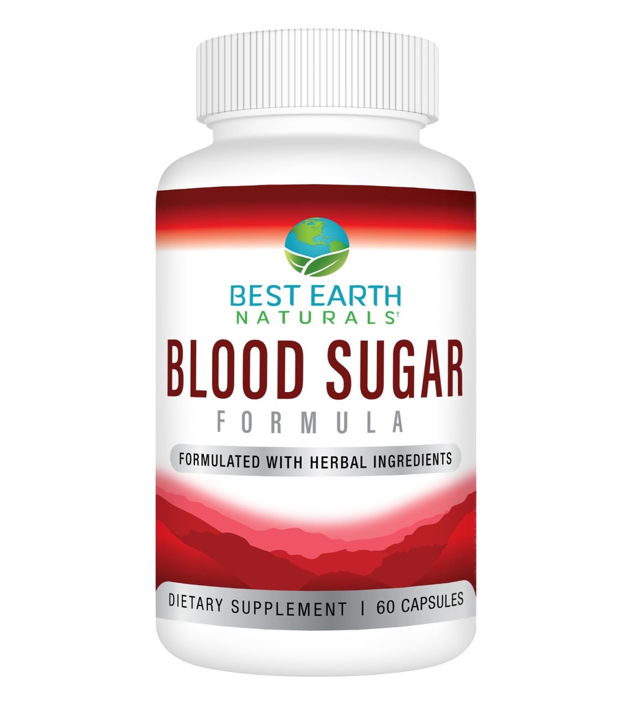 Best Earth Naturals Blood Sugar Formula with Cinnamon, Gymnema Sylvestre, Banaba, Guggul en More 60 Count