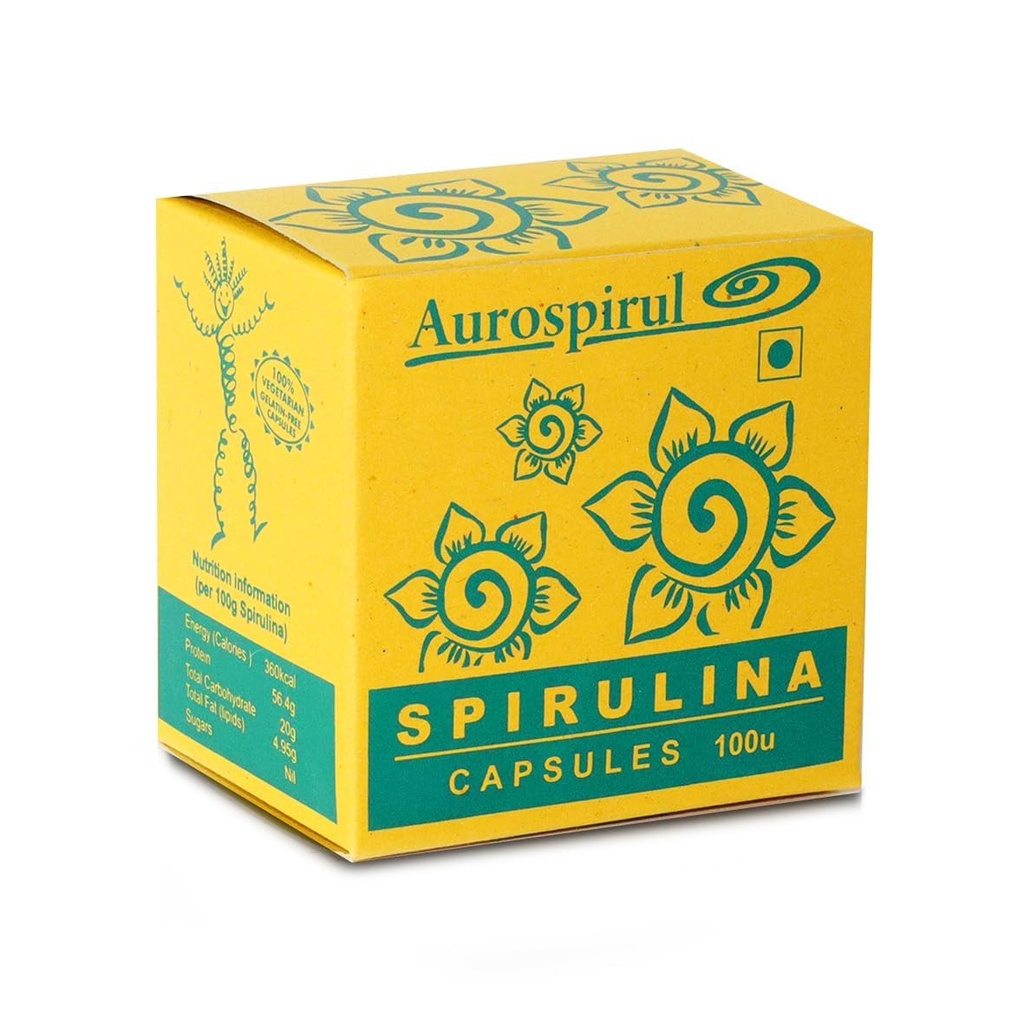 Sun-Dried Spirulina – 100 Veg Capsules (Pack of 1)