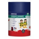 Gritzo Immunity Gummies for (2-6y Boy & Girl), Strawberry, 30 Gummies