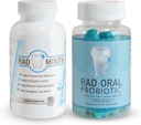 Rad Orale Probiotica voor tanden en goms met Rad Mond voor tand gevoeligheid - Tandarts Geformuleerde Tandprobiotica met Lactobacillus Reuteri en Multivitamine voor het versterken van Gums, Tanden en Jaw Bone