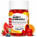 Giggle Vitals Kids Multivitamin + Probiotics Gummies | 23 Essential Nutrients with Vitamins A, B, C, D, E & Zinc | 2 Billion CFU for Immunity, Gut Health & Growth | Mixed Berry Flavor | 30 Gummies