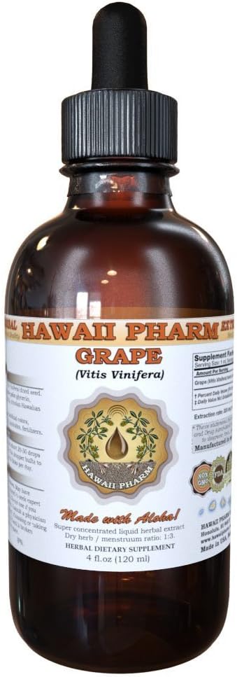 Grape Liquid Extract, Grape (Vitis Vinifera) Seed Tinctuur Supplement 4 oz
