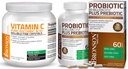 Bronson Probiotic 50 Miljard CFU + Prebiotic met Apple Polyfenolen & Ananas Fruit Extract Vitamine C Poeder Pure Ascorbinezuur Oplosbaar Fijn Niet GGO Crystals