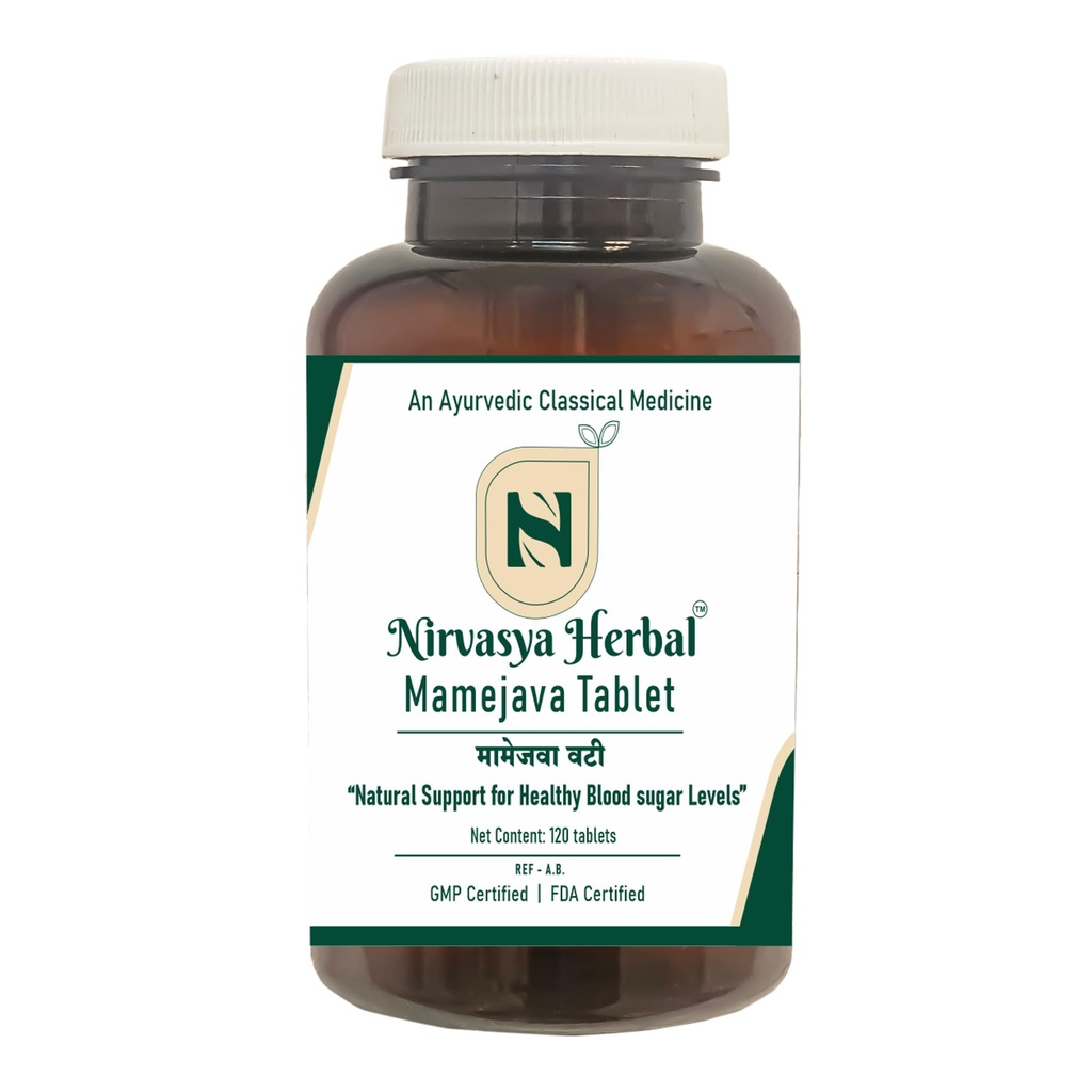 Mamejava Ghanvati Herbal Supplement Tablets for Regulating Blood Sugar Levels and Supporting Liver Health