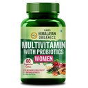 Vlado’s Himalayan Organics Multivitamin With Probiotics Supplement For Women With 60+ Essential Ingredients | Multiminerals For Immunity and Energy, Hair, Skin & Bone Support - 60 Veg Tablets