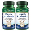 Zuiverheid Producten Muscle Accelerator 650 mg Gepatenteerde en klinisch geteste spierversneller Menging van ayurvedische kruidenextracten bevordert sterkte, endurance + spiergroei - 60 Veg Caps (2)