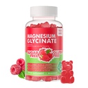 90 CT Magnesium Glycinate Gummies 1000mg - Suikervrij Magnesium Kalium Supplement met Vitamine D, B6, CoQ10 voor Kalm Mood & Slaap Ondersteuning - 90 Raspberry Gummies