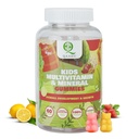 Kids Multivitamin and Minerals Gummies, Strawberry & Lemon Flavor, for Kids Growth and Immunity, Nutritious, 60 Easy to Chew Gummies, Certified Vegan by The Vegan Society of UK
