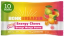 Bonk Breaker Energie Kauwt met Electrolytes, Orange Mango Guava, Eenvoudig te kauwen energie Gummies, 10 Pack