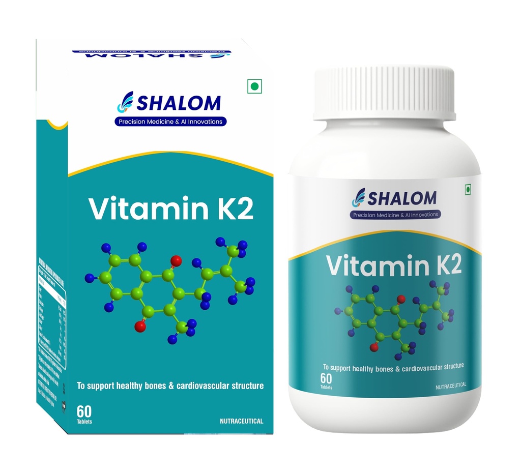 Vitamin K2 – Supports Bone Strength, Heart & Vascular Health – Synergistic with Calcium & Vitamin D – High Absorption – Plant-Based Supplement for Men & Women 60 Tablets