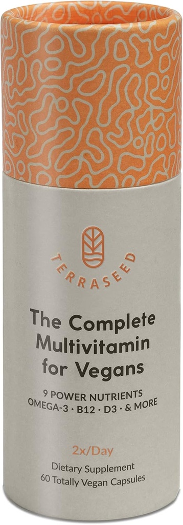 Complete Vegan Multivitamine met ijzer, omega 3, vitamine D3, Folaat, zink, vitamine B12, & Meer - 100% duurzame Vegan Vitaminen - Non-GMO, glutenvrij, Made in The USA (30 Day Supply)