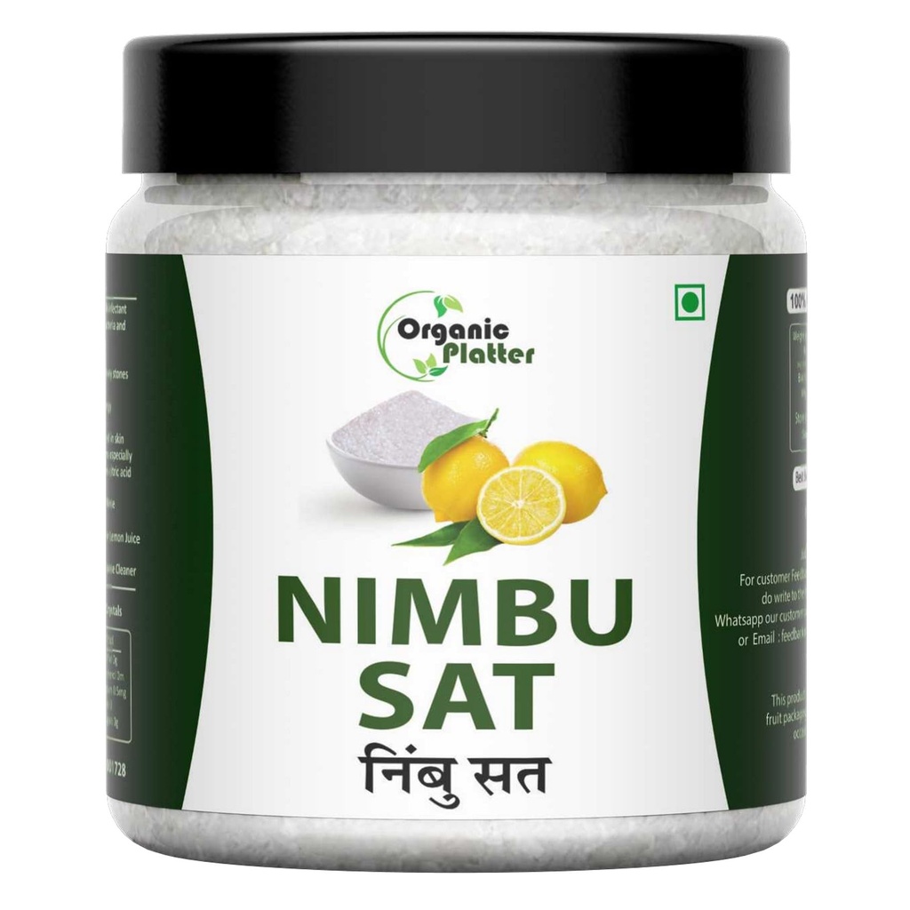 Citric Acid | 100% Pure | Lemon Salt | Tatri | Nimbu Sat | Nimbu sat Dana | Citrus Citric -JAR (200)