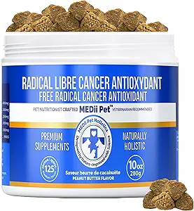 Hondenkanker Detox Antioxidanten + Vrije Radicale Blocker. Geen chemische stoffen allemaal natuurlijk, Holisitisch. Alle leeftijden. Voordelen Welzijn. Vet Aanbevolen, Nutritionist Formula. Lage Calorie