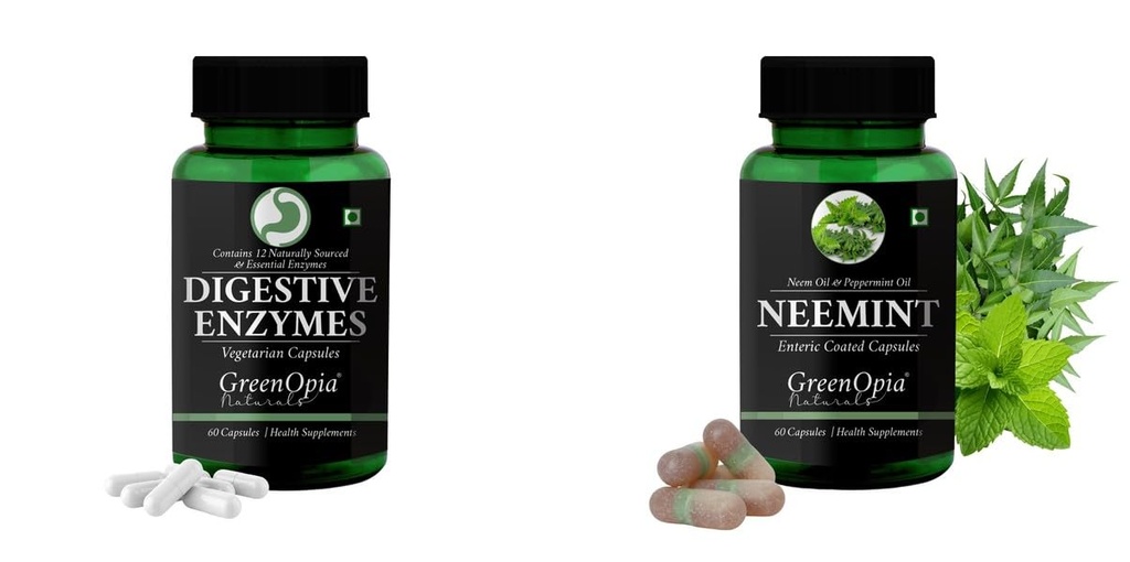Digestive Enzymes Neemint Oil Wellness Daily Vitality |60 CAPSULES