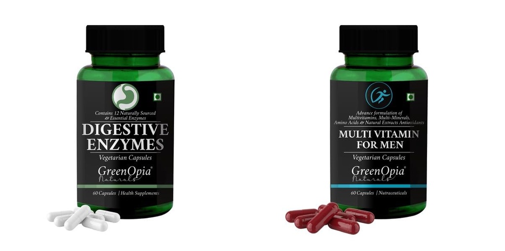 Digestive Enzymes Multivitamins For Men Wellness Daily Vitality |60 CAPSULES