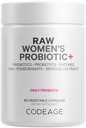 Codeage Rauwe vrouwen Probiotische+ Supplement - 34 Probiotische Strains, 100 miljard CFUs, Digestieve enzymen, Prebiotische Blend, DIM, Kruidenextracten, Phytonutriënten - Non-GMO - 30 Capsules