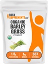 BulkSupplements.com Biologische gerst Graspoeder - Groen Superfood Poeder, Kruidensupplement - Vegan-Friendly, 1.5g per portie, 1kg (2,2 lbs) (verpakking van 1)