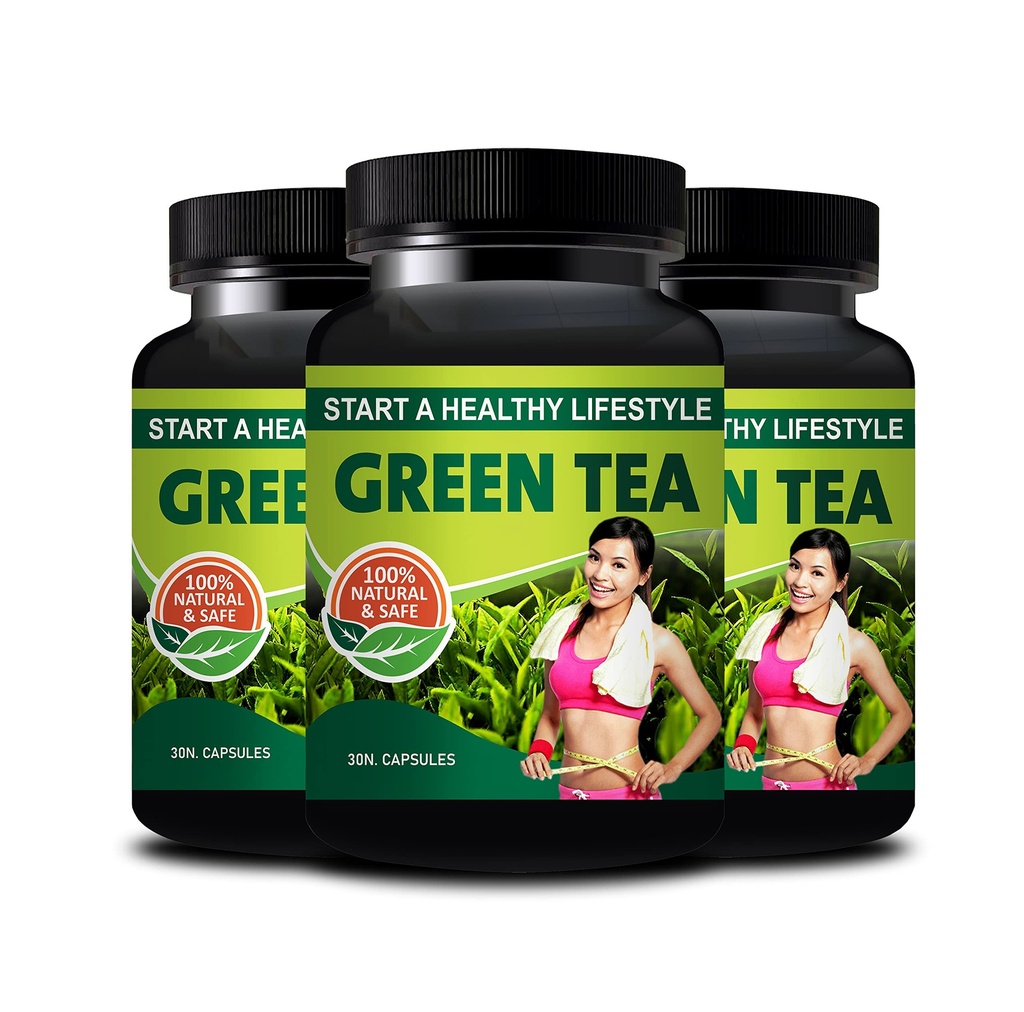 RiFFway|Green Tea Capsules Turn Down Fat Without Diet Exercise For Men |Women organic ingredients