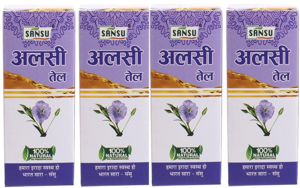 Sansu Flax Seed Oil 100ml (Pack of 5) | Pure & Natural | Ayurvedic.