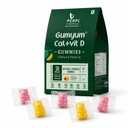 Calcium & Vitamin D Gummies | Supports Strong Bones, Joint Health, Teeth & Immunity | Vegan Supplement for Kids, Women, Men | Mango & Strawberry Flavoured 30 Gummies