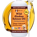 Natural Dog Company Wild Alaska Salmon Oil Formula with Omega 3, Fish Oil for Dogs Supplement, Skin & Coat Dog Oil, Itchy Relief, Immune Support for Joints & Heart, Food Topper, 16 oz.