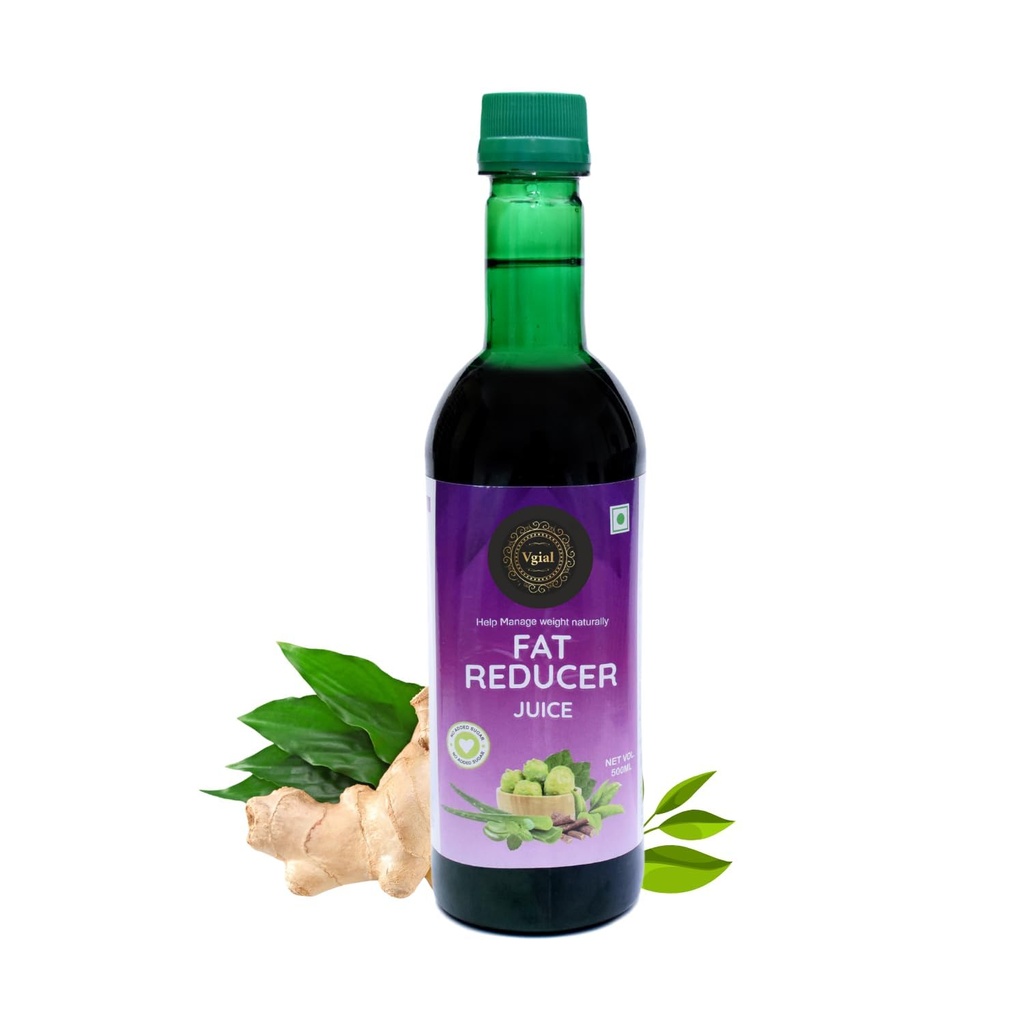 VGIAL HERBAL & AYURVEDA Fat Reducer Juice - 500 ml | (Pack of 1) | 12 Powerful herbs for Weight Management | Amla, Harad, Daru Haridra, Sunn Hemp | Aids Metabolism and Digestion