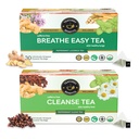 TEACURRY Lung Cleanse and Liver Cleanse Tea Combo (1 Month Box | 30 + 30 Teabags) - support to quit Smoking and Drinking Alcohol
