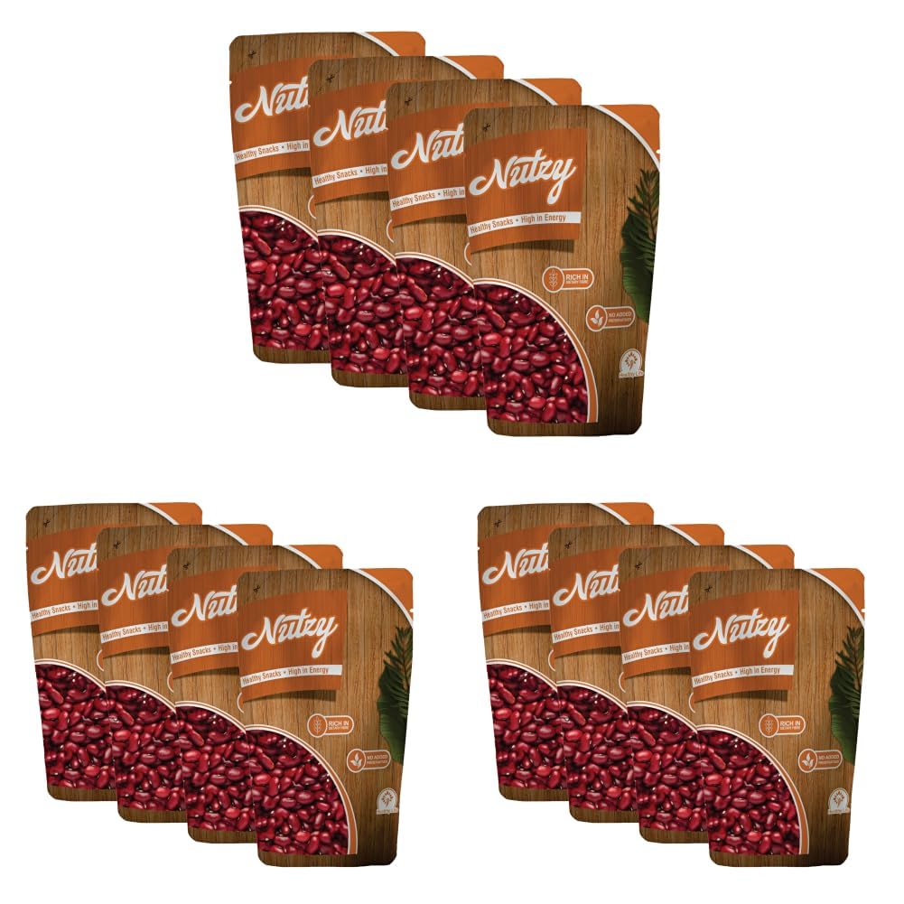 Nutzy Lobia Lal 1000g (500g X 2) – Easy-to-Cook Red Beans High in Protein & Fiber | Lal Lobia Ideal for Traditional Indian meals like Salad, Curry & Chaat more Simple recipies | Helps in Digestion and Keeps You Energetic