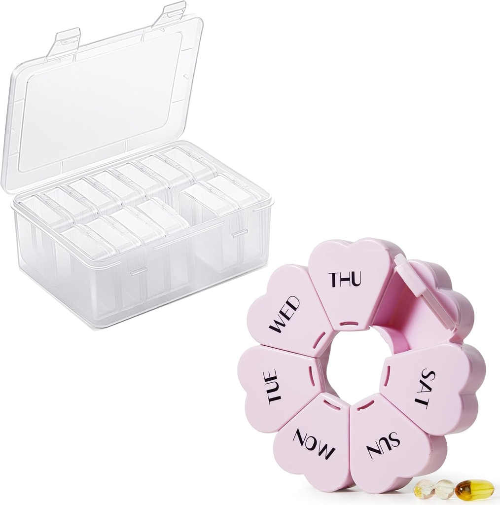 Kleine plastic kraal opslag voor sieraden maken en pil Organizer schattig