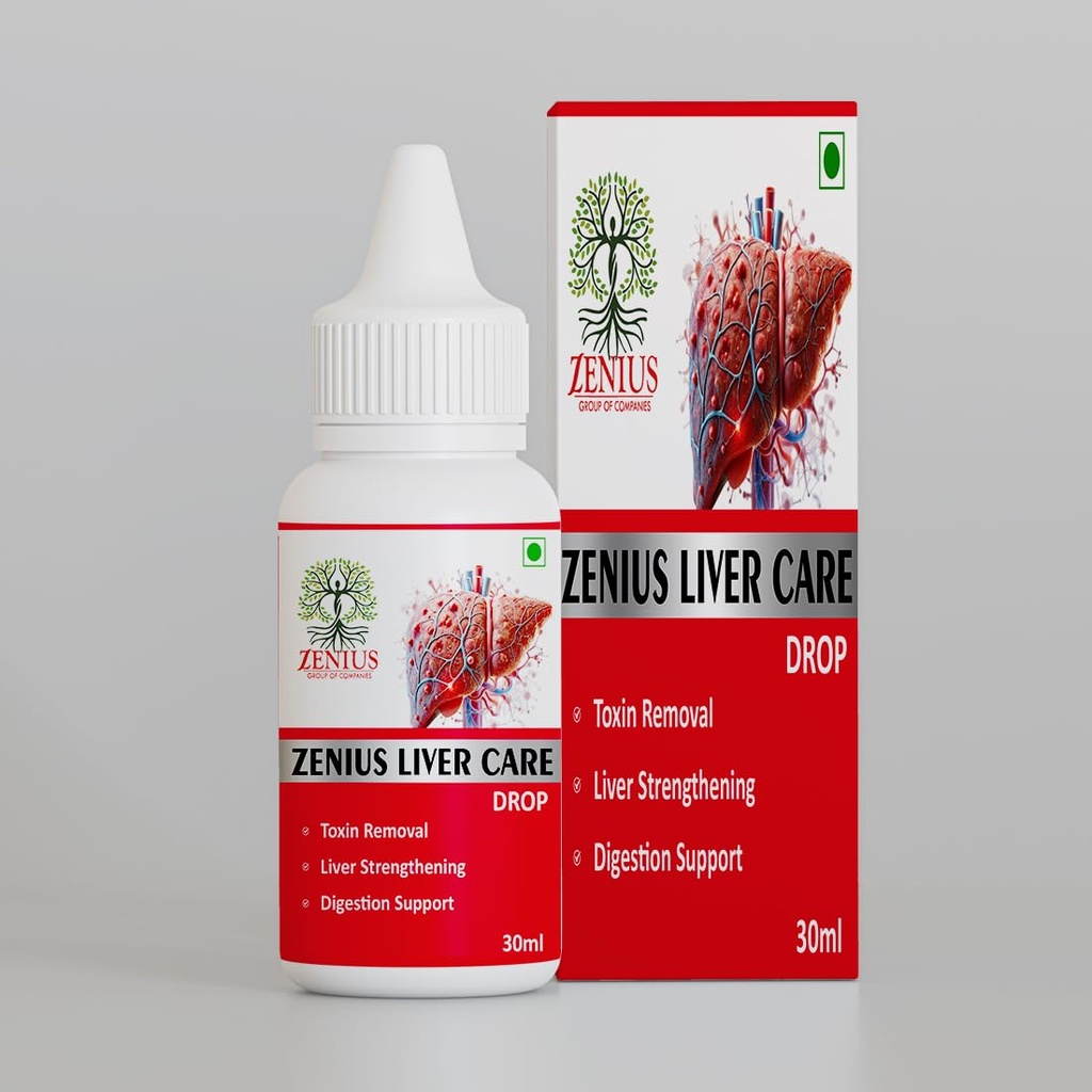 Zenius Liver Care Drop, Ayurvedic Liver Support | Fatty Liver Care | Supports Liver Health - 30ml