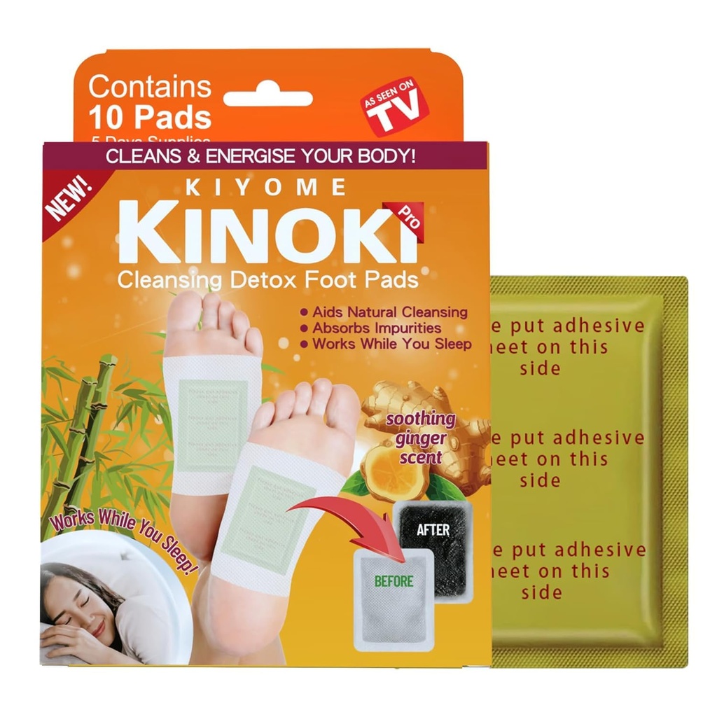 Premium Detox Foot patches 10 pads, Cleansing Toxin Remover Foot Pads, Pain Relief,Stress Relief Sleep Patch for Detoxification, For Men & Women (pack of 1= 10 pads)