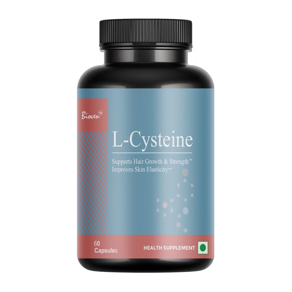 L-Cysteine 500mg - 60 Veg Capsules | Powerful Antioxidant Support | Promotes Healthy Skin, Hair, Nails & Detoxification | Vegan & Non-GMO
