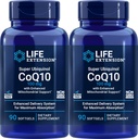 Life Extension COQ10 Super Ubichinol 100mg 90 Tellen (pakket van 2) met verbeterde Mitochondriale Ondersteuning