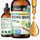 BIO KRAUTER® Menopauze Supplementen voor vrouwen* - Dong Quai Drops 4 Fl.Oz 56 Dagen van levering - Veganistische Angelica Wortel Tinctuur voor Menopauze Ondersteuning - Alcohol en Suikervrij - Ontspannen en Wellness voor vrouwen