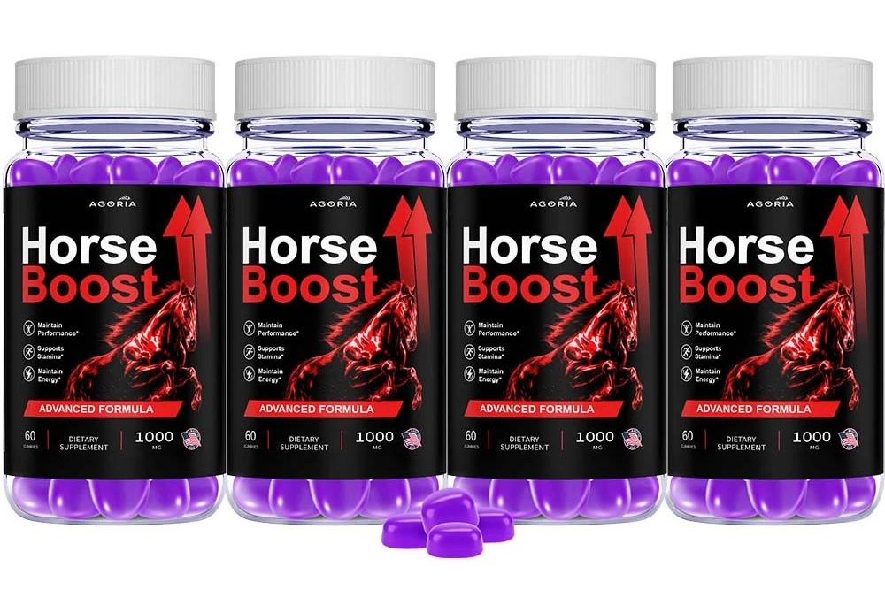 (4 Pack) Horse Boost Gums Male Health Support Formula HorseBoost 240 Gummies