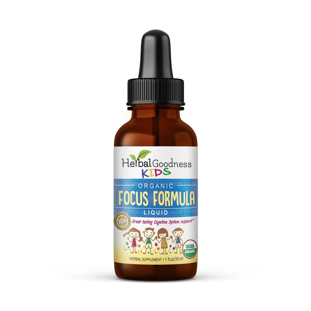 Focus en aandacht Supplementen 1oz - Focus Supplementen met Ashwagandha voor kinderen & Natural Moringa Extract voor een Serene en Genius Mind - Non-GMO Focus Vitaminen voor kinderen - Made in USA