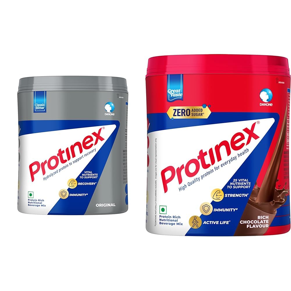 Protinex Nutritional Protein Drink Mix-(Original, 400 Gms, Jar) & Protinex Nutritional Protein Drink Mix-(Rich Chocolate Flavor, 400 Gms, Jar) COMBO