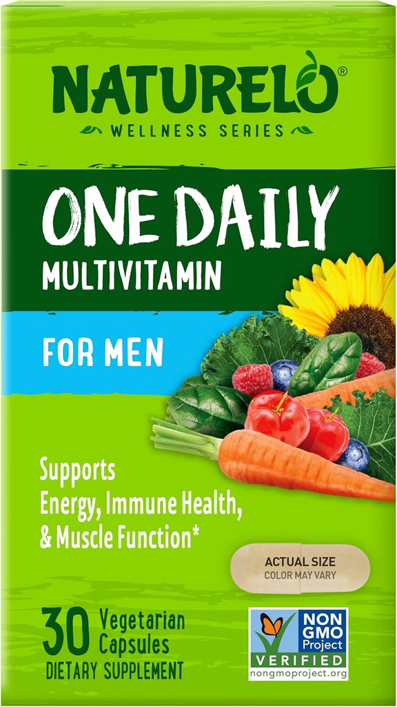Naturelo, One Daily Multivitamine Capsules for Men, 30 Tellen