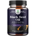 Vegan Black Seed Oil Capsules - Cold Pressed Nigella Sativa Black Cumin Seed Oil Capsules with Omega 3 6 9 Antioxidanten en Thymochinon for Hair Growth Immune Support Joint Health and Digestie