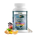 GreeNatr Immune Support Supplement met vitamine C, D3, zink 50 mg, quercetine, Echinacea Purpurea, Sambucus Vlierbes en gember voor volledige immuniteit - 60 capsules (1 fles)