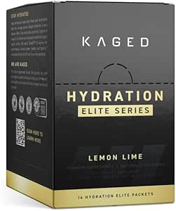 Kaged Elektrolyten, Hydration Elite, Premium Electrolyte Powder Supplement, Intra Training, Post Training, Lemon Lime, 14 Travel Packets