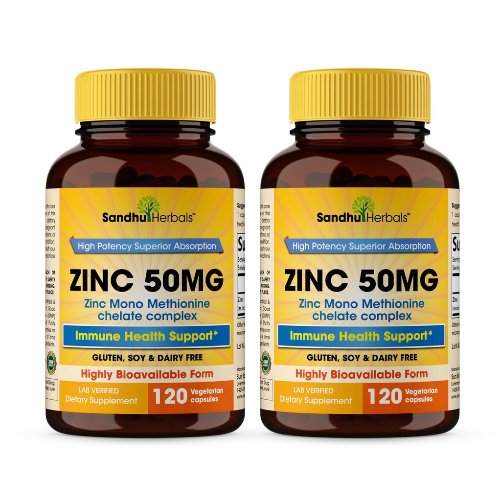 Zink 50 mg Capsules voor mannen en vrouwen, 240 Telling Zeer absorberende Zink Supplementen voor Immuun Systeem Ondersteuning 