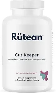 Gut Keeper - Psyllium Husk, Slippery Elm Bark, Ginger Root, Inulin - Decompensative and Immune Support - 60 capsules